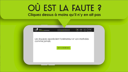Cliquer sur la faute