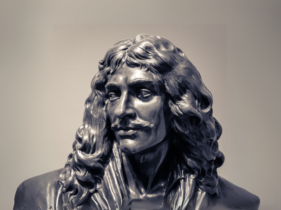 Buste en bronze de Molière.
